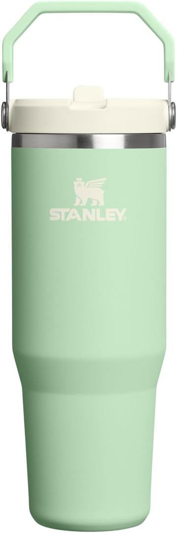 STANLEY IceFlow 2.0 Flip Straw Tumbler with Handle 30 oz | Twist On Lid and Flip Up Straw | Leak Resistant Water Bottle | Insulated Stainless Steel | BPA-Free | Pistachio