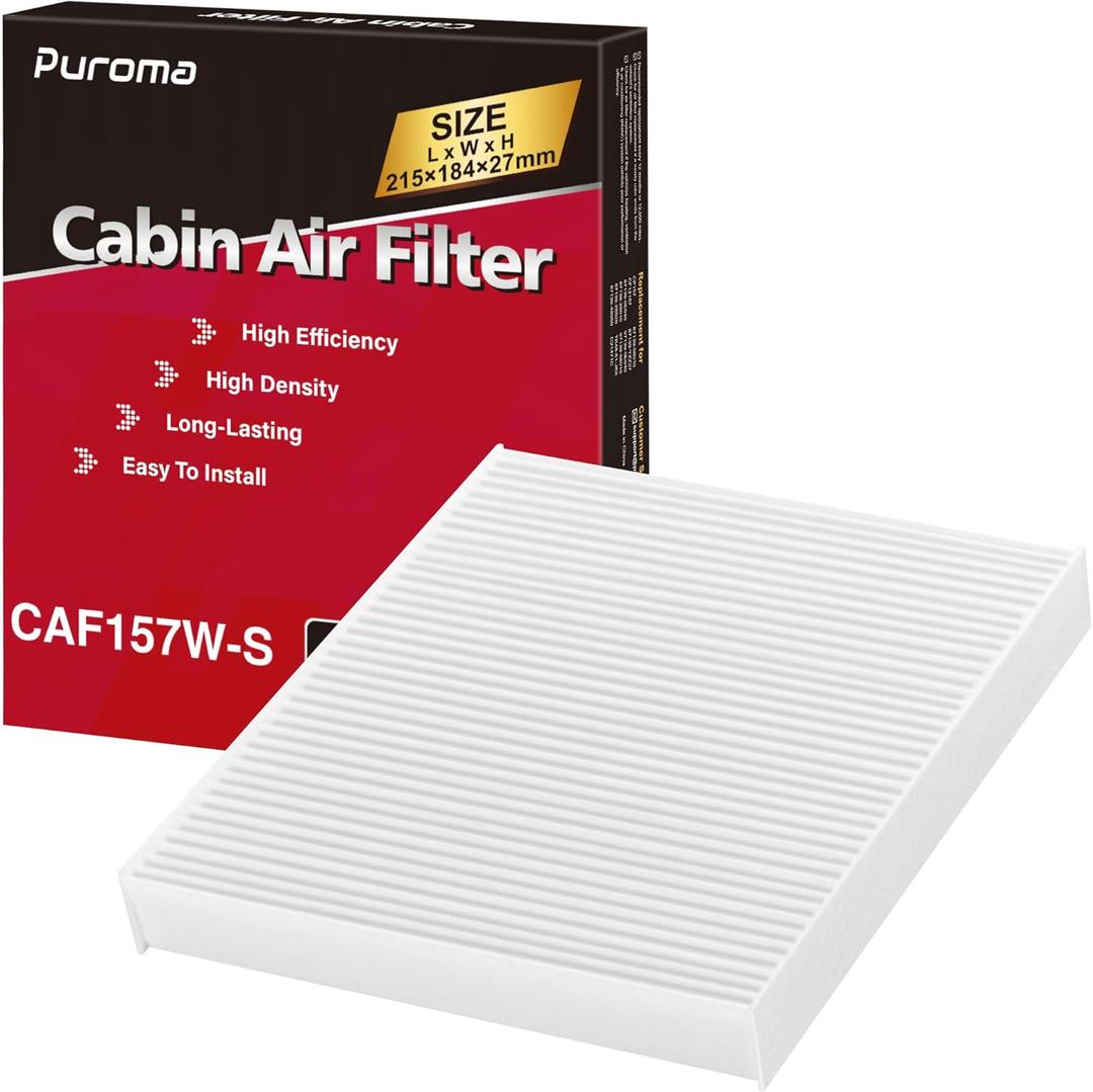 Puroma Cabin Air Filter, Replacement for CP157, CF12157, Compatible with Subaru, Toyota Camry, RAV4, Highlander, Corolla, Sienna, Pruis, Venza and Avalon, Lexus, Mazda