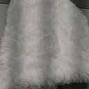 OLANLY White Round Rugs for Bedroom - Machine Washable, 4 ft Circle Area Rugs for Living Room, Soft and Fluffy Shaggy Carpet for Teen Girls and Boys, Nursery Rooms, Dorms, Home Decor Aesthetic