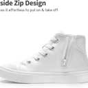 DREAM PAIRS Kids Sneakers Little Boys Girls High Top Canvas Shoes LilLegends CourtStar Casual Walking Shoes (White)