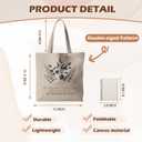 Christian Tote Bag, He Restores My Soul Bible Canvas Tote Bags for Women, Faith Based Gifts, Religious Reusable Grocery Shopping Bags