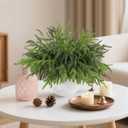 30Pcs Realistic Norfolk Pine Branches -18Inch Artificial Real Touch Christmas Pine Stems Picks Greenery Fake Cedar Pine Branch for Vase DIY Crafts, Xmas Indoor Outdoor Home Decor