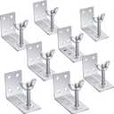 Roman Shade Wall L Bracket and Wingnut Ceiling or Wall Mount Brackets Mounting Installation L-Brackets for Roman Shade Home Window Drapery Use (8)