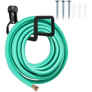 Garden Hose Holder - Heavy Duty Metal Hanger Wall Mount, Water Hose Holder for Outside Yard, Water Hose Reel, Hose Rack, Hose Hook