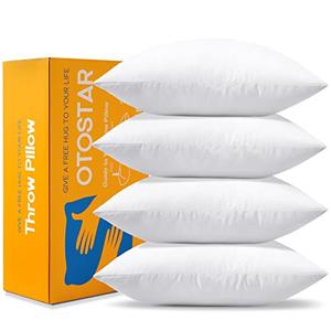 OTOSTAR Pack of 2 Throw Pillow Inserts, 16 x 24 Cushion Inner Soft Fluffy Plump Stuffer Cushion Pads White Decorative Pillow Inserts