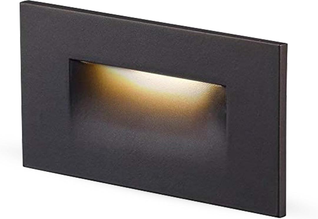 CLOUDY BAY 120V Dimmable LED Indoor Outdoor Step Light, 3000K Warm White Stair Lights, Oil Rubbed Bronze