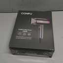 CONFU Ionic Blow Dryer 1600W, Portable Lightweight Fast Drying Negative Ion Hairdryer Blowdryer, 3 Heat Settings & Infinity Speed, with Diffuser and Concentrator Nozzle for Home & Travel (Grey)