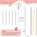 Showgeous 6 PCS Hurricane Candle Holder, D:3" H:14" Open Ended Glass Candle Cylinder Sleeve, Clear Glass Cylinder Candle Holder, Open Flame Candle Chimney Tube Cover, Bottomless Cylindrical Glass
