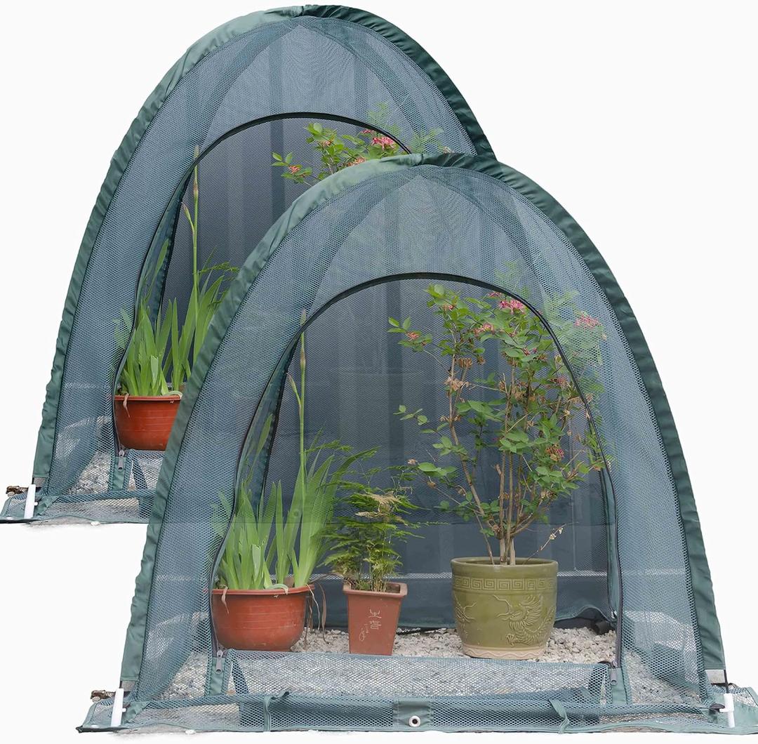 Pop up Gardening Net Cover,36x36x39 inch Pack of 3 Pest Guard Cover for Vegetables Fruits Durable Plant Gardening Net,Pop-Up Chicken Pen for Small Animals Outdoor Run and Pet Enclosure