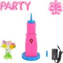 Balloon Pump Electric Air Pump for Long Balloon Inflator Blower Machine for Birthday Party Celebration Balloons Decorations for Foil Twisty Animal Balloons globos (Red)