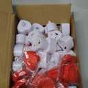 Ganeen Red Romantic Balloons Kit with 6 Pcs 16 Inch XOXO Letters 18 Inch Heart Shaped Balloons 24 LED Flameless Candle 2000 Rose Petals for Wedding Decoration Special Night Galentines