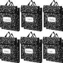 Teling Book Pouches for Classroom Composition Book Bags Bulk Waterproof Reading Bag with Name Tag for Store School Work, 24 Pack