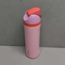 Owala FreeSip Insulated Stainless Steel Water Bottle with Straw for Sports and Travel, BPA-Free Sports Water Bottle, 24 oz, Pink, Angel Food Cake