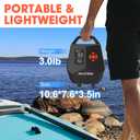 Electric Paddle Board Pump Rechargeable, 20PSI SUP Pump 12000mAh Paddleboard Pump with Inflation & Deflation, Auto-Off, Portable Air Pump for Inflatables, Kayak and Air Mattress