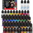 Nicpro 30 Colors Model Paint Set, 20ml Ready to Use Modeling Acrylic Paints, Brush & Airbrush Compatible, Miniature Paint Set for Beginner & Professional on Model, Scale Figure, Crafts, with 3 Thinner