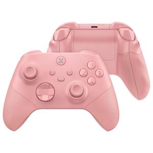 XtremeRate ASR Version Redesigned Full Set Shell Buttons for Xbox Series X/S Controller, Ergonomic Trigger Stop Rubberized Grip Faceplate Backplate for Xbox Core Controller - Pale Red & Yale Blue