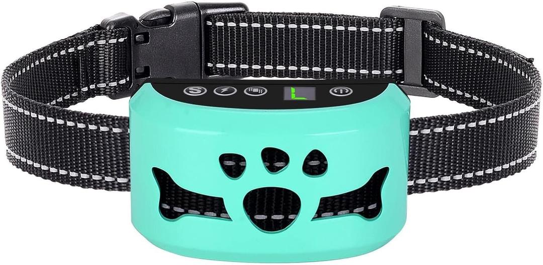 Dog Bark Collar, Anti Bark Collars for Large Medium Small Dogs with 7 Level Sensitivity Adjustable and 4 Stop Barking Modes, Rechargeable Bark Collar No Shock for Dogs with Beep Vibration Shock