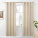 BGment Oatmeal Linen Curtains for Living Room 78 Inch Length 2 Panels Set, Country Rustic Window Drapes Textured Light Filtering for Bedroom Laundry Privacy, Each 52 Inch Wide