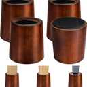 Furniture Raisers Bed Risers - 4 Inch Wooden Circle Heavy Duty Furniture Height Extenders Lifts for Sofa Couch Desk Chair Table Base Raising Space, Convenient Store and Cleaning, Pack of 4