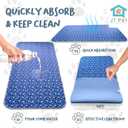 Guinea Pig Cage Liner - Pack of 4 Washable Pee Pads for Dogs, Smooth Fleece Guinea Pig Bedding for Cage & Crates, Reusable & Waterproof Puppy Pee Pads - 47x24 Inches, Red Blue Piggies