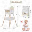 Baby High Chair, High Chairs for Babies and Toddlers, Light Weight Portable Highchair, Comfortable Feeding, Multi-Use Easy Clean High Chair (Beige)
