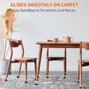 Ezprotekt Chair Sliders for Carpet, 24 Pcs Round Chair Glides for Carpet, Carpet Furniture Sliders Pads, Stool Leg Protectors Caps, Carpet Furniture Glides Quickly Clear (S Fit: 0.55" - 0.75")