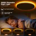 15.7 Inch LED Flush Mount Ceiling Light with Remote, 2700LM Dimmable 2700K-6500K Ceiling Light with 2000K Nightlight and Timer, 32W Modern Ceiling Lamp for Bedroom Kitchen Hallway Dining Room