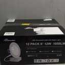 Meconard 12 Pack 6 Inch 5CCT LED Canless Recessed Lighting with Night Light, 2700K/3000K/3500K/4000K/5000K Selectable Ultra-Thin LED Ceiling Lights, 12W=110W, 1050LM, Dimmable Wafer Downlight ETL&FCC (White)