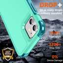 SPIDERCASE Designed for iPhone 12 Case/iPhone 12 Pro Case, [10 FT Military Grade Drop Protection] [with 2 pcs Tempered Glass Screen Protector] Protective Cover for iPhone 12/12 Pro (Green)