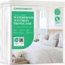 Waterproof Mattress Protector Queen Size  100% Tencel Lyocell, Soft & Breathable, College Dorm Essential, Noiseless & Hypoallergenic Mattress Cover