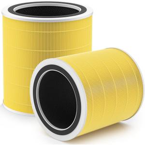 Core 400S Pet Care Replacement Filter for LEVOIT Core 400S and Core 400S-P Smart WiFi Air Purifier, 3-in-1 High-Efficiency Activated Carbon Filter, Core 400S-RF-PA (LRF-C401-YUS), Yellow, 2 Pack