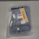 Genleck Wide Leg Cropped Jeans for Women Trendy High Waisted Crossover Boyfriend Jeans Mom Baggy Stretchy Denim (Blue, XS)