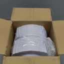 Nervure 100Pcs White and Gold Plastic Plates - 7.5inch Gold Disposable Plates - Heavyweight Plastic Dessert Plate for Wedding & Party & Christmas