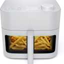 Chefman Crispinator Air Fryer 6-in-1 with 8 Qt capacity, 450F Max Temp with TurboFry Pro Technology for Fast and Even Results, Viewing Window, Nonstick Ceramic Basket (Concrete)