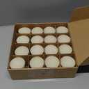 16PCS Pure Beeswax Votive Candles, Unscented, Naturally Lightly Honey Scented, 15 Hours Burn Time Each (White)