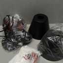 2 Pack Pendant Lights, Black Pendant Lights Kitchen Island,Wood Dome Minimalist Industrial Ceiling Hanging Lights for Kitchen Island, Barn, Dining Room, Living Roo m, Bedroom