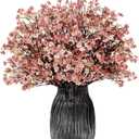 Lifewit Babys Breath Artificial Flowers, Silk Gypsophila Faux Floral Stems for Wedding Bouquets, Home Decor, Centerpieces, DIY Arrangements, Farmhouse & Party Decorations (Beige Brown, 15 Bundles)