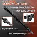 Drive Shaft Fit for Chevrolet Avalanche 1500 2003-2006 5.3L AT 4WD, Fit for GMC Trucks Sierra 1500 HD 2002-2005, Prop Shaft Driveshaft Assembly Rear Side Replace# 65-9307, 65-9363