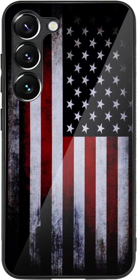 Tnarru Compatible with Samsung Galaxy S23+ Case American Flag Pattern Hard PC Back and Soft TPU Sides Scratchproof Shockproof Protective Case for Samsung Galaxy S23 Plus Tnarru Compatible with Samsung Galaxy S23+ Case American Flag Pattern Hard PC Back and Soft TPU Sides Scratchproof Shockproof Protective Case for Samsung Galaxy S23 Plus