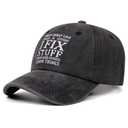 I Fix Stuff Dad Hat Embroidered Baseball Cap Mens Gifts for Father's Day Black (Black)