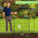 Decorative Garden Fence 32in (H) x24ft (L), 10 Pack No Dig Fence Animal Barrier for Dog, Arched Flower Bed Edging, Wire Border Panel Fencing for Yard Patio Outdoor Decor