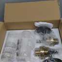 Stambord 2 Light Bathroom Vanity Light, Black and Gold Bathroom Light Fixtures, Sconces Wall Lighting with Glass Shade, Modern Farmhouse Vanity Lighting fixtures for Bathroom, Bedroom, Hallway