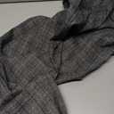 GORGLITTER Women's Plaid Low Rise Trousers Dress Pants Casual Loose Pants Baggy Flannel Gingham Wide Leg Pants (Medium, Tall Dark Grey)