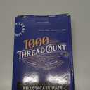 TEXAS LINEN CO. Luxury Egyptian Cotton King Pillow Cases Set of 2-1000 Thread Count Pillowcases for Sleeping, Soft, Cooling Pillow Cover, Extra Long Staple Hotel Quality Pillow Cases - Silver