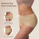 Women's Cotton Boyshorts Underwear 5-Pack Mid Rise Full Coverage Soft No-Roll Briefs (S-XXL)
