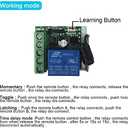 QIACHIP DC 12V 1CH 433Mhz RF Wireless Relay Module Remote Access Control Switch Momentary Toggle Delay Transmitter with Receiver for Doors,Lights(2 Relays + 4 Remote)
