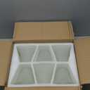 6 Pcs Bell Shaped Glass Lamp Shade E26 Replacement Globe Ceiling Fan Light Cover with 1-5/8'' Fitter Opening for Chandelier Wall Sconce Pendant Light Bathroom Vanity Fixture (White Frosted)