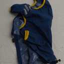 Dog Raincoat, Waterproof Dog Rain Jacket with Hood, Rain Coat with Leash Hole, Reflective Strap for Small Medium Dogs, Lightweight Puppy Clothes(Blue,S) (S(Back Length12''))