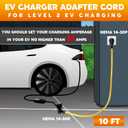 Tellegloww 10FT NEMA 14-30P to 14-50R EV Charger Adapter Cord 30 Amp 4 Prong Dryer to 50 Amp EV for Level 2 Charging, Only for 4 Prong New Dryer Outlet, STW 10 AWG/4C, ETL Listed