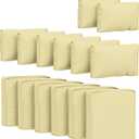 14 Pcs Outdoor Cushion Covers Patio Cushion Slipcovers Replacement Splash Proof with Zipper for Outdoor Furniture, Patio Sofa Couch 3 Sizes, Covers Only (25.5''25.5''4'', Light Yellow)